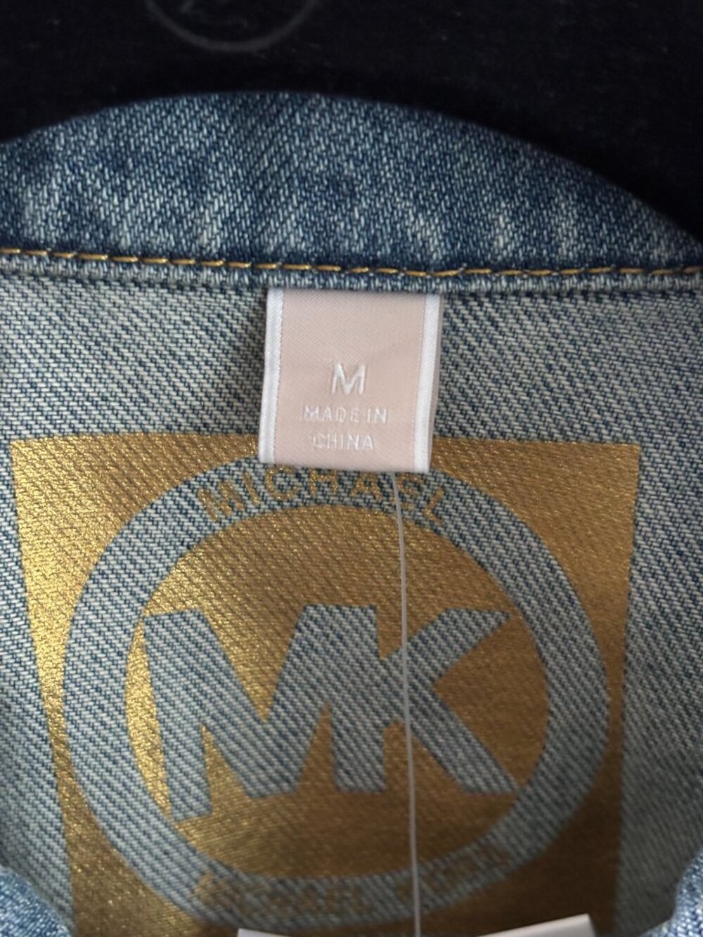 MICHAEL Michael Kors Light Vintage Wash Denim Jacket NWT Sz M Timeless Classic - Picture 4 of 15